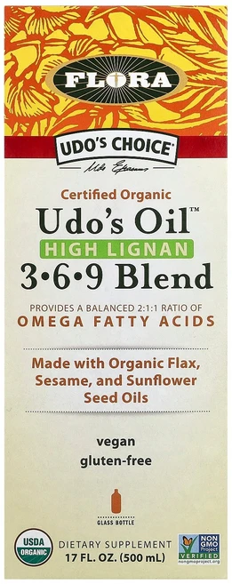 Flora Udo's Choice Certified Udo's Oil High Lignan 3-6-9 Blend 17 fl oz (500 ml), 502.75 ml, 1개, 500ml - 쿠팡