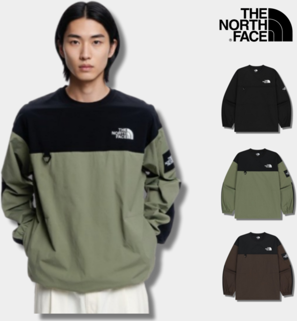 매장정품 노스페이스 바람막이 남성 우븐 긴소매 등산복 운동복 간절기 라운드 맨투맨 긴팔