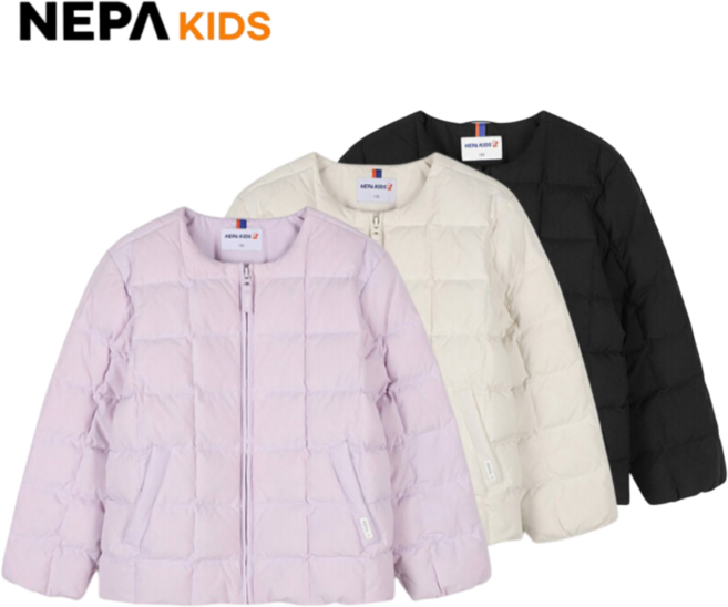 [백화점발송] 네파키즈 남여공용 패딩자켓 숏패딩 라운드넥점퍼 덕다운자켓 겨울용 방한패딩