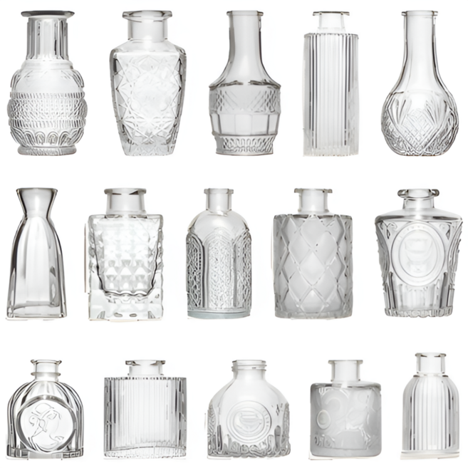 유토피아홈 미니 화병 꽃 유리 인테리어 16pcs, 크리스탈