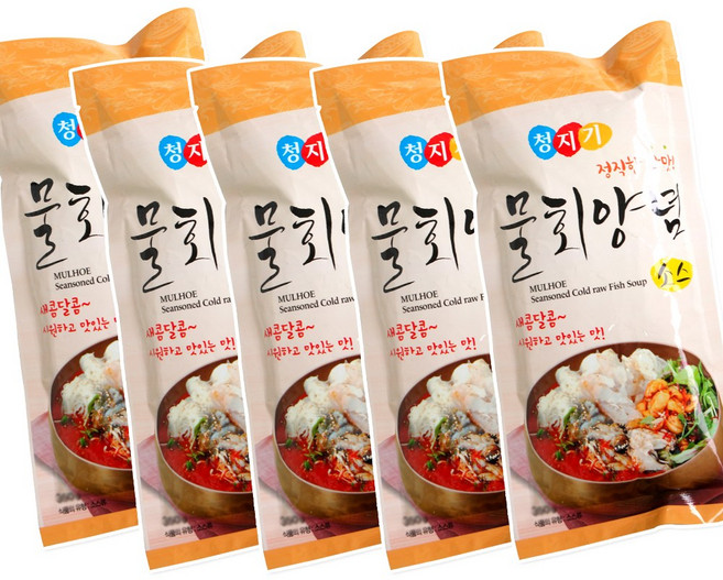 청지기 물회양념소스 300g x 5개 물회 양념장 달콤 새콤한 맛