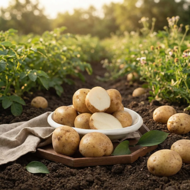 [다정한농산] 농장직송 국내산 달달한 스테비아 감자 두백감자, 1개, 3.2kg
