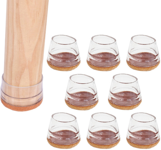 에이치케이셀 HK.sell 심플 실리콘 체어슈즈, 8개, 브라운