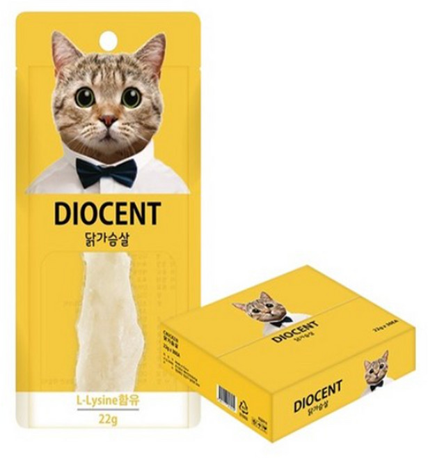 디오센트 고양이 간식 통살 생선 20g, 닭가슴살, 22g, 30개