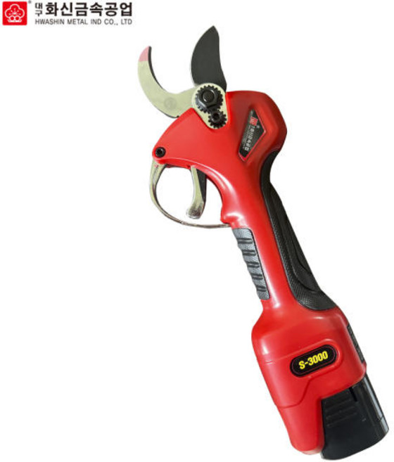 [화신] 충전 전동 전지가위 30MM 배터리2개풀세트 S-3000, 1개