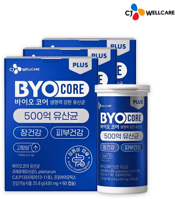 BYO 코어 건강한 생유산균 500억, 60정, 3박스 - 쿠팡