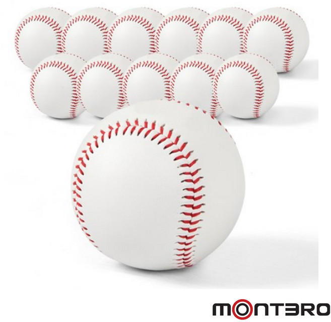 montero 야구공 캐치볼 싸인볼 12개, 1개, 하드볼(경식)12개