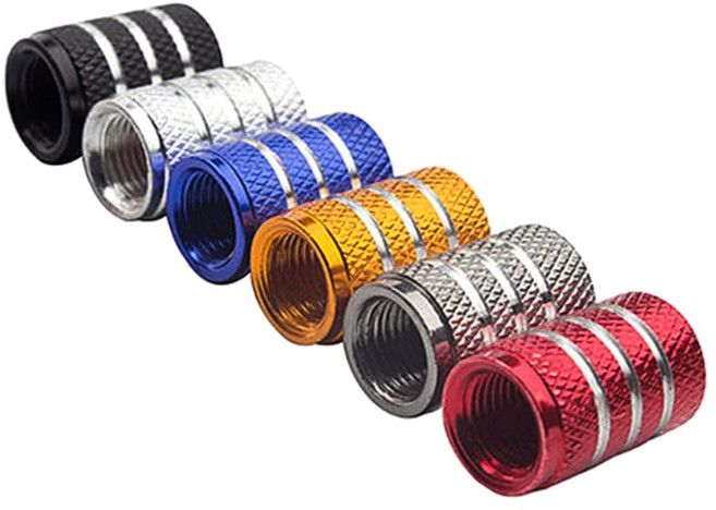 알테쉬 자동차 타이어 밸브캡 에어캡 알루미늄 타이어캡 오토바이 범용, 레드, 4개