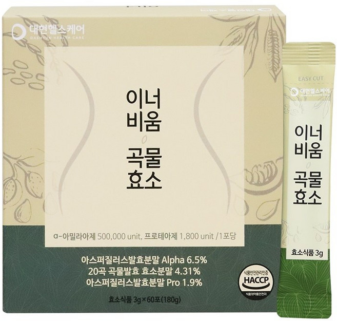 이너비움곡물효소 60포, 2개, 180g