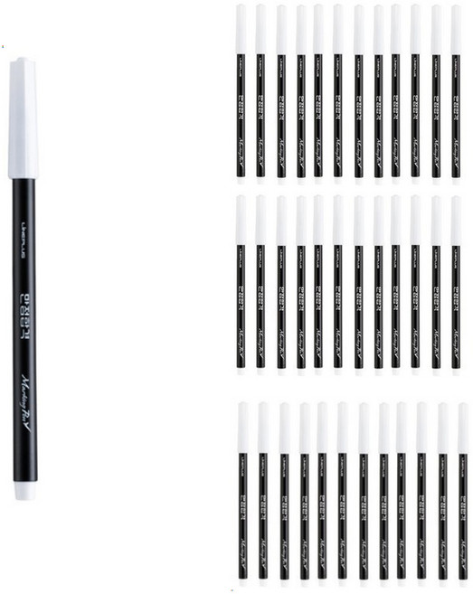 라인플러스 만점합격 컴퓨터용 싸인펜, 검정, 40개