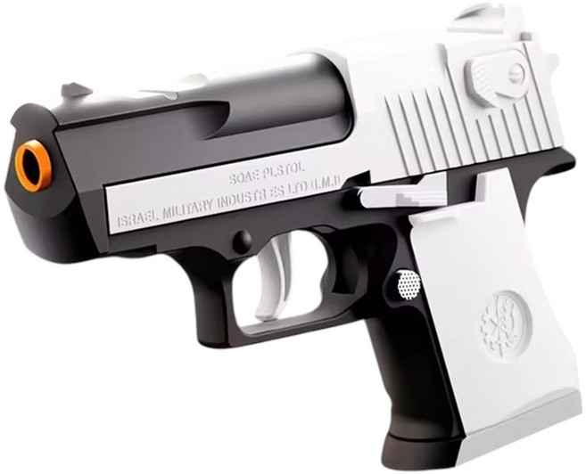 UB 미니건 시리즈 콜트 글록 데저트이글 너프건 자동연사 탄피배출, 블랙화이트, 미니 데저트 이글, 1개