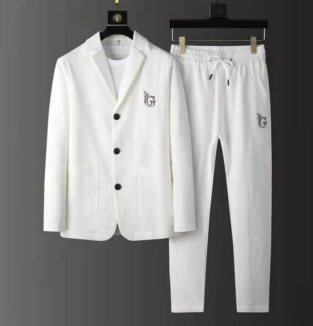 남성 긴팔 프리미엄 캐주얼 정장셋업 세트 패션 코트 밴딩 슬랙스 투피스 봄여름 빅사이즈