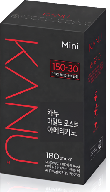 카누 콜롬비아 블렌드 마일드 로스트 아메리카노 원두커피믹스, 900mg, 180개입, 1개