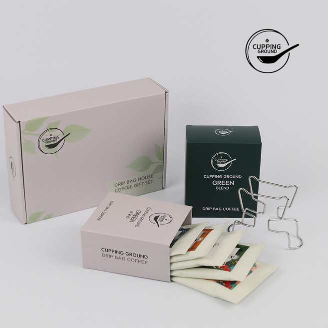 커핑그라운드 드립백 커피 베스트 5종 + 커피거치대 선물세트 6P, 1개