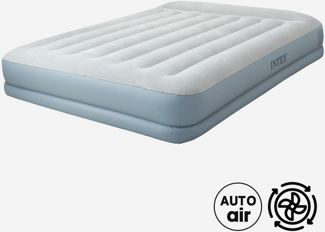 인텍스 펌프내장 캠핑 에어매트 자충 차박매트, 스탠다드 그레이