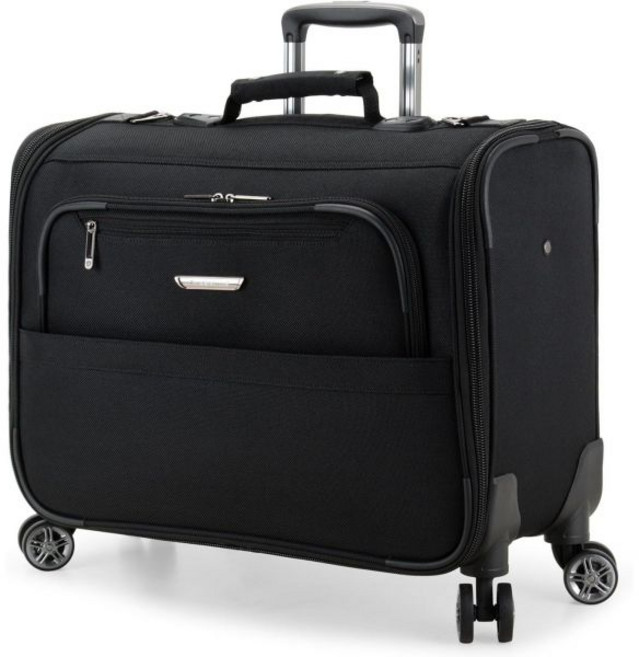 여행자 휴대용 소프트사이드 8륜 스피너 의류 가방 수하물 검은색 21인치