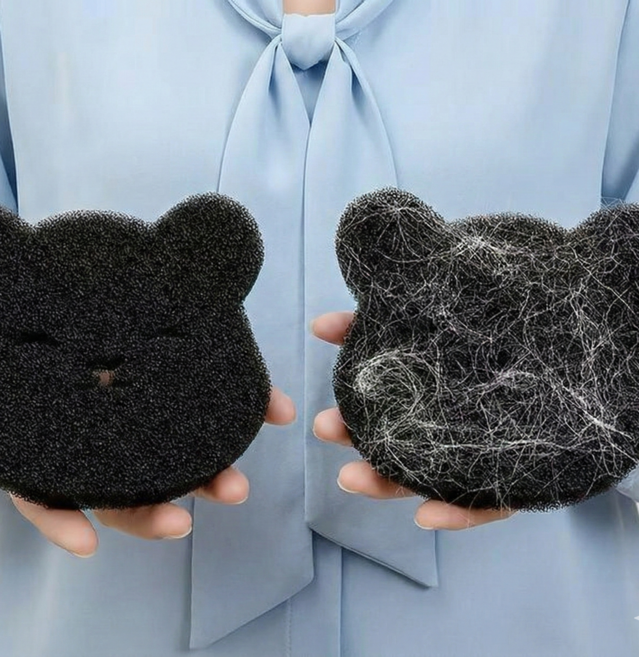 나나픽 씻어쓰는 털제거 스펀지 세탁볼 10개, 블랙