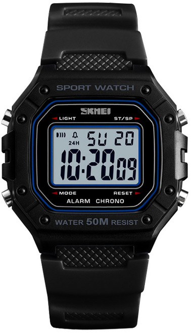 군인 스포츠 방수 시계 S-1496 선물케이스 세트, 블랙