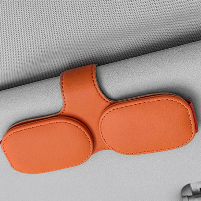 와이유 차량용 선바이저 클립 (선글라스 보관), 오렌지, 1개