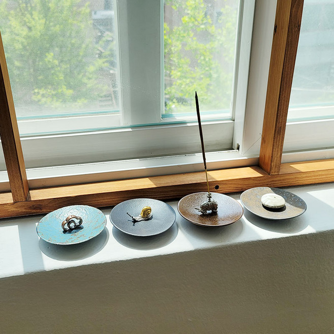 세라믹 인센스트레이 스틱 향 받침대, 브라운