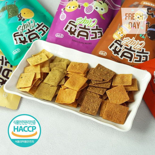 국내산 두부로 만든 고소한 두부과자 뚜부칩 오리지널, 7개, 50g