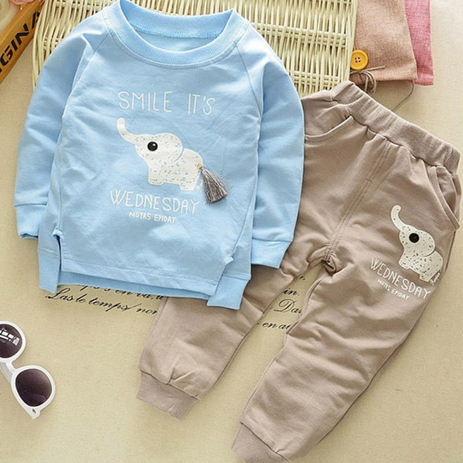 꼬꼬몽 유아 코끼리 상하복 세트