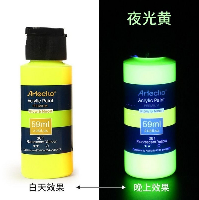 蒙瑪特夜光漆】水性凝膠 DIY顏料、塗料 台中現貨, 03夜光黃, 1個