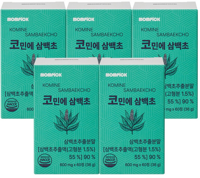 맘픽 코민에 삼백초 추출물 알약 식약청인증 HACCP, 5개, 60회분