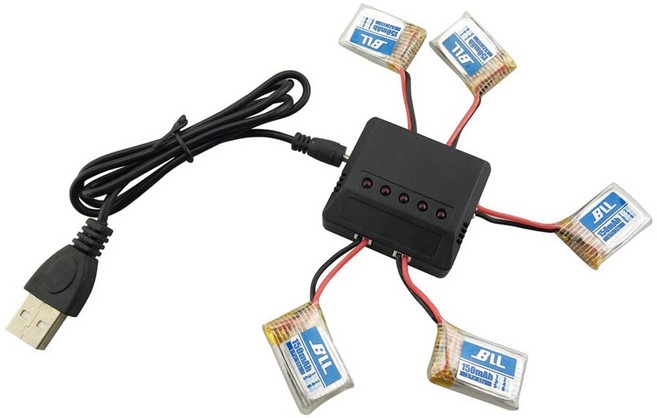 JJRC H36 에어고 Whoop 소닉DIY MAX2 드론부품 드론배터리, 03. (H36) 5in1멀티충전기(1.85), 1개