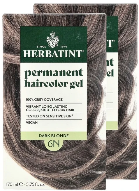 허바틴트 염색약 퍼머넌트 헤어컬러 젤 6N 다크 블론드 170ml 2개 새치 염색 - 쿠팡