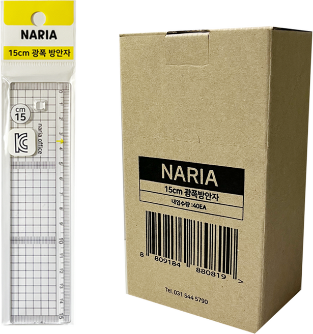 KC 나리아오피스 15cm 15센치 광폭 방안 자 문구 사무 학용품 직자, 40개, 15cm 광폭 방안자