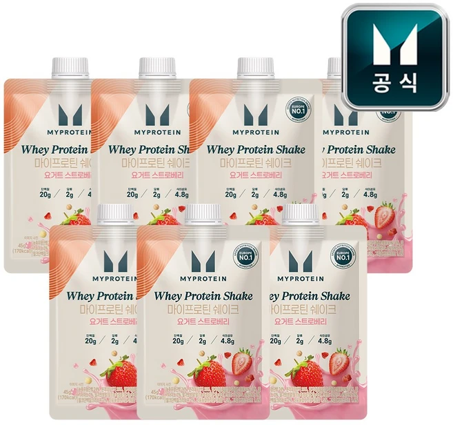 마이프로틴 웨이 단백질 쉐이크 요거트 스트로베리, 7개, 45g - 쿠팡