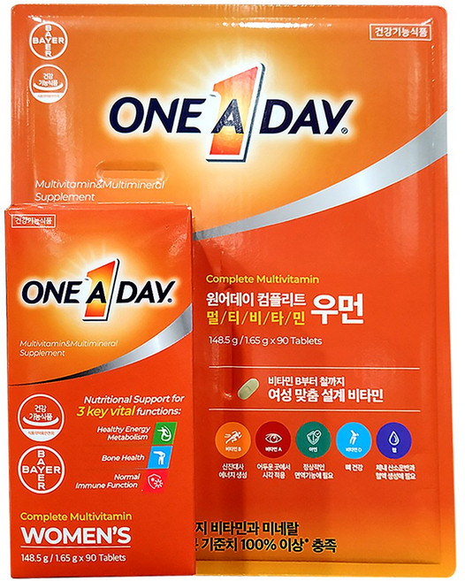 원어데이 멀티비타민 우먼 148.5g, 90정, 1개