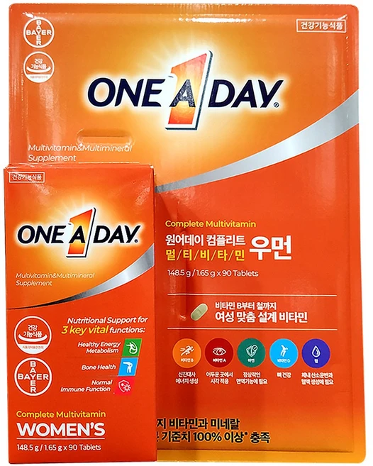 원어데이 멀티비타민 우먼 148.5g, 90정, 1개 - 쿠팡