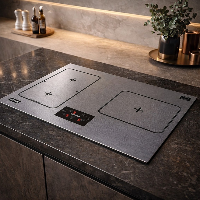 린나이 전기레인지 3구 인덕션 듀오쿠킹존 쇼트세란 에너지소비효율등급 1등급 슬림핏, 빌트인