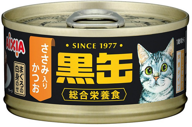 아이시아 흑관 미니 고양이주식캔, 80g, 1개, BCM-15 닭가슴살 가다랑어&참치