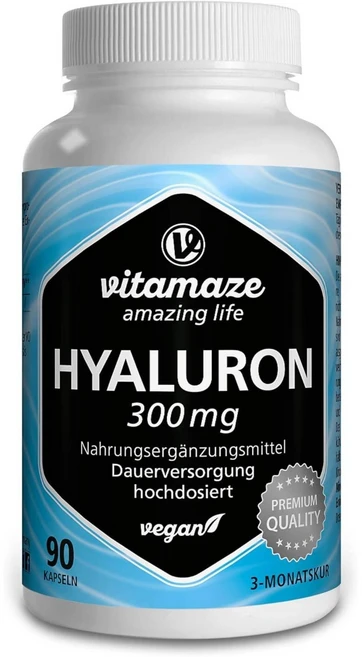 vitamaze Hyaluronic acid 독일 비타메이즈 히알루론산 300mg 90캡슐, 1개, 90정 - 쿠팡