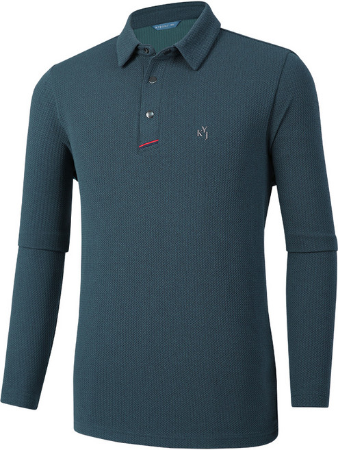 [김영주골프] 남성 긴팔 카라 티셔츠_골프 스판 미드시즌