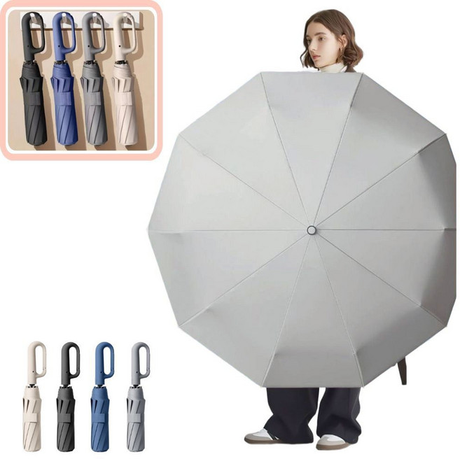 더있쏘 3단자동 UV 자외선 차단 암막 고리 양산 우산