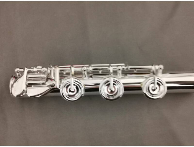 모든 구리 실버 도금 C 테일 B 하부 섹션 프렌치 플루트 액세서리 17 홀 16 홀, French B tail, 1개
