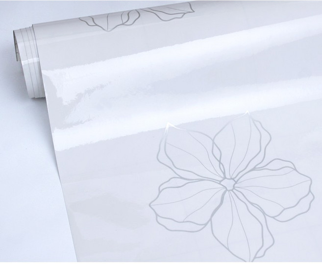 시트지연구소 유광 단색 대리석 시트지 100cmX500cm (5m), 모던 플러워 화이트(유광)