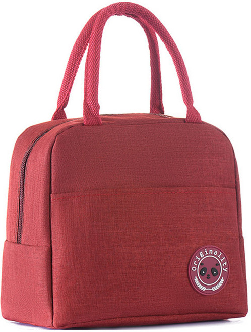 골드팡 판다 캐릭터 양이온 보온보냉 가방, 레드, 4개