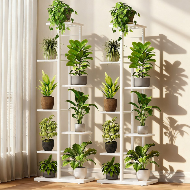 Anystar 거실화분정리대, 7단, 흰색