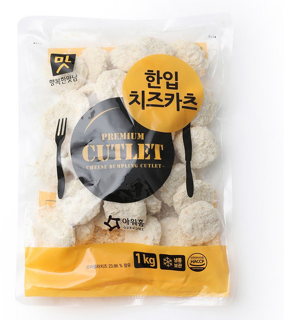 아워홈 한입치즈카츠 1kg 약40개내외 치즈까스, 1개