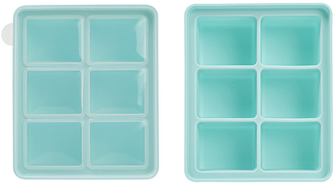 네오실리 국산 프리미엄 실리콘 얼음틀 다진마늘 이유식 냉동틀, 2개, 민트