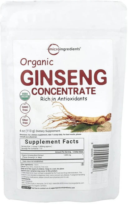 Micro Ingredients 유기농 인삼 농축물 113g(4oz), MicroIngredients유기농인삼농축물113g4o, 113g, 1개 - 쿠팡