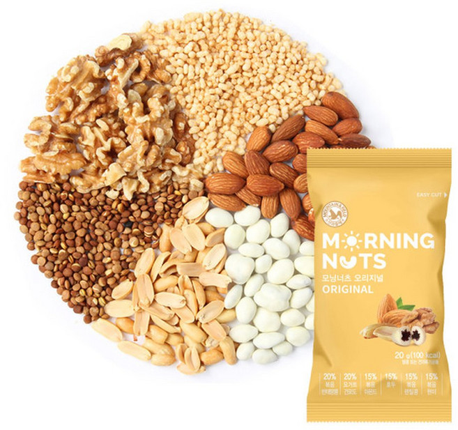 하루 한줌 견과류 모닝너츠오리지널 50낱봉, 50개