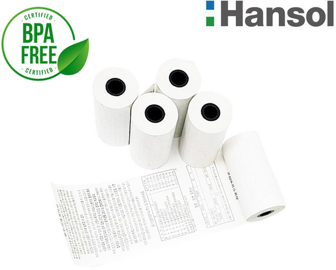 바이메리 감열지 한솔 57X30 무지 약관 포스용지 2인치용 포스영수증종이 PDA 휴대용 무선 단말기 타코메타 신용카드용지 BPA/BPS FREE/groce, 100롤