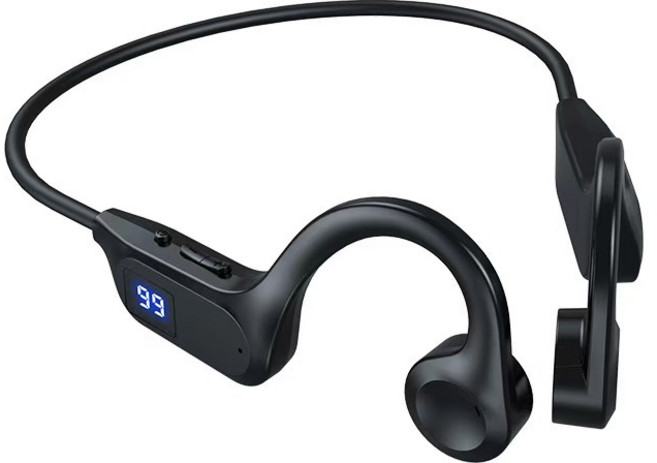 2025新款骨傳導藍牙耳機新開放式真無線防汗跑步動用超長續航通話, 如圖所示, 頂配版【耀夜黑】舒適不漏音藍牙5.4芯片8小時超長續航