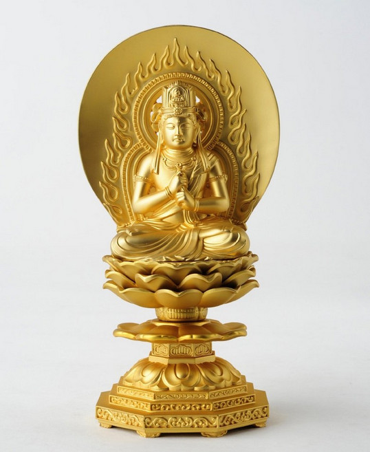 불상 대일여래 15.5cm(금도금24금) 불사:마키다 히데구모 원형(미·신년생), 1개